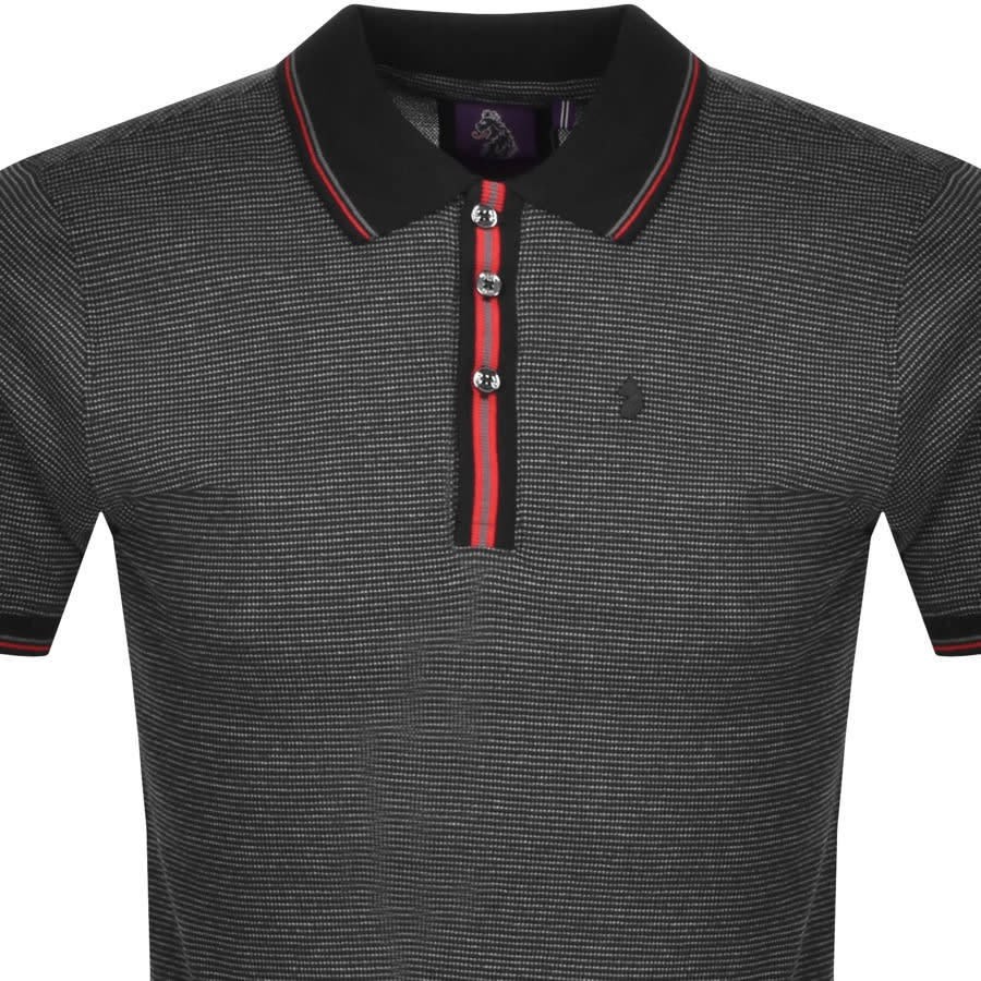 Alternative Image for ProductLuke 1977 Homer Striped Placket Polo Grey2